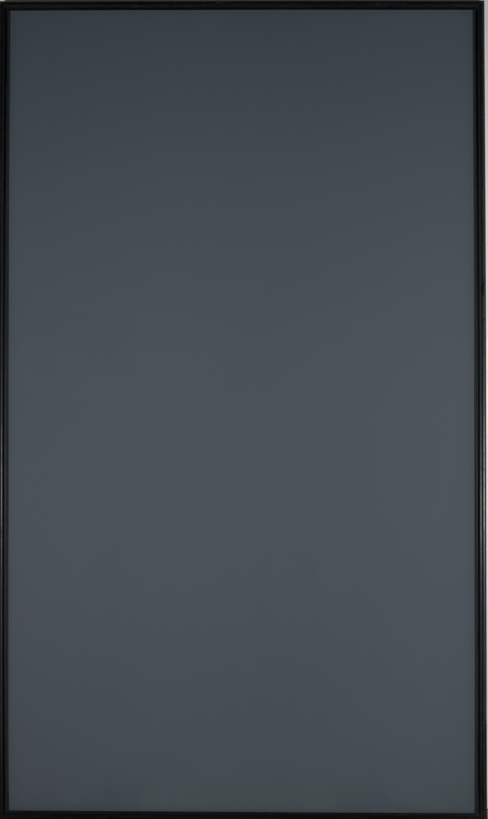 Gerhard Richter, Spiegel, Grau (Mirror Painting, Grey), 1991: a tall grey pane of glass in a dark frame.